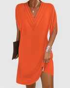 Dames Casual Mini Jurk met V Hals