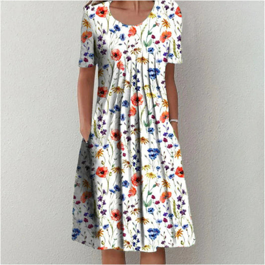 Women's Midi Dress with Modest Fit