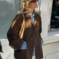 Benet Mantel | Oversized Suede Trench Coat