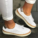 Dames Orthopedische Suède Instap Sneakers Platform