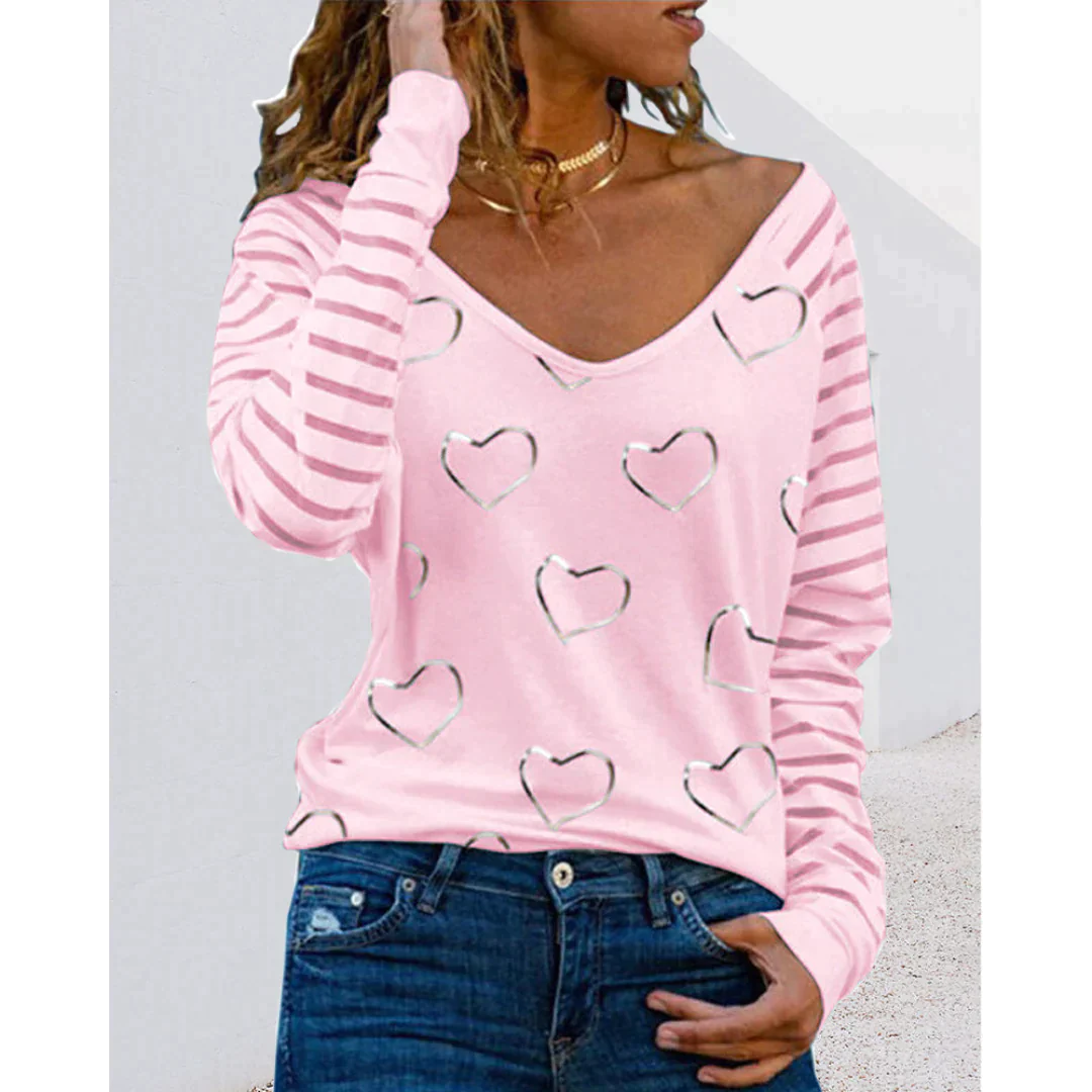 Winnie Trui | Casual hartprint Trui