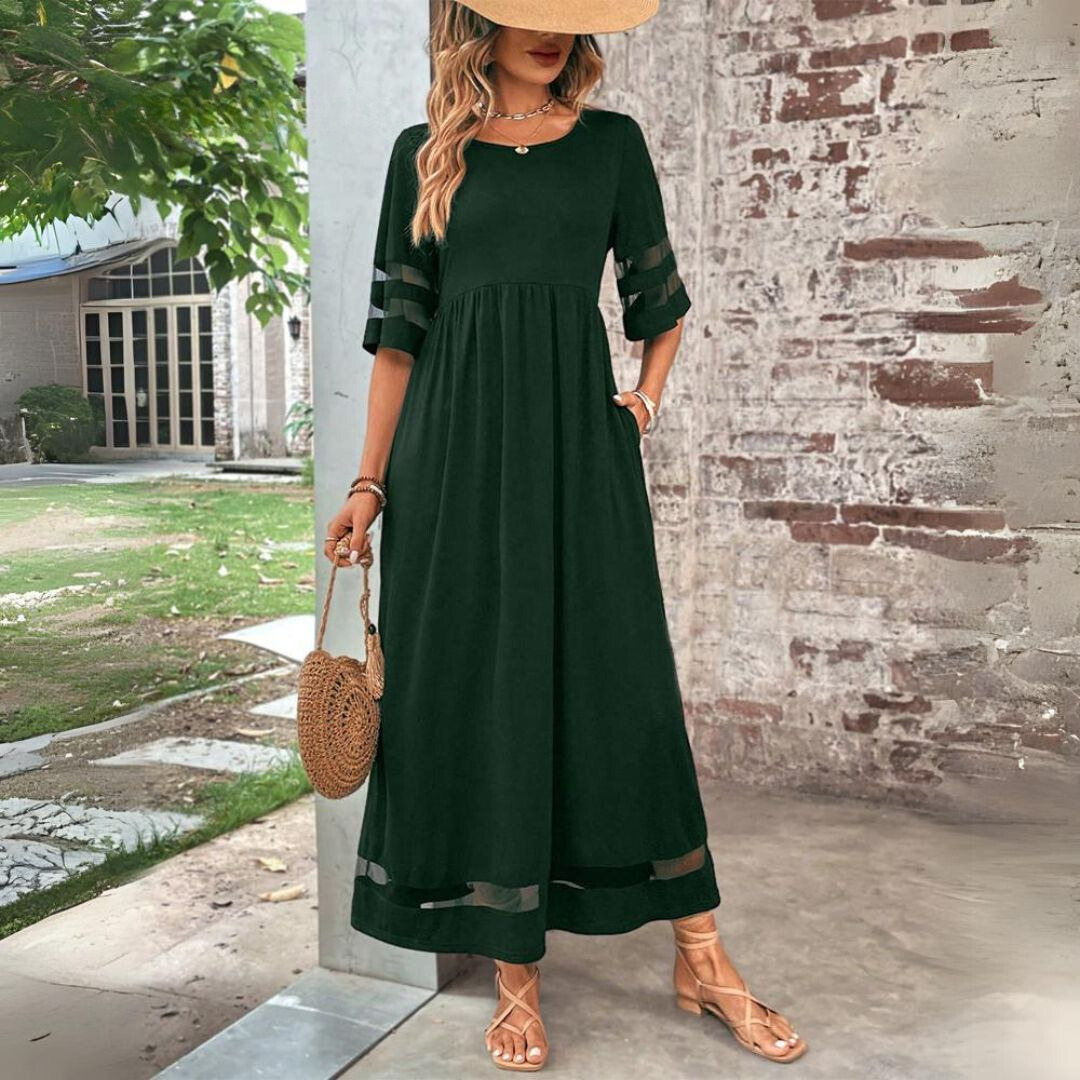 Women's Tummy Control Midi Dress Elegant
