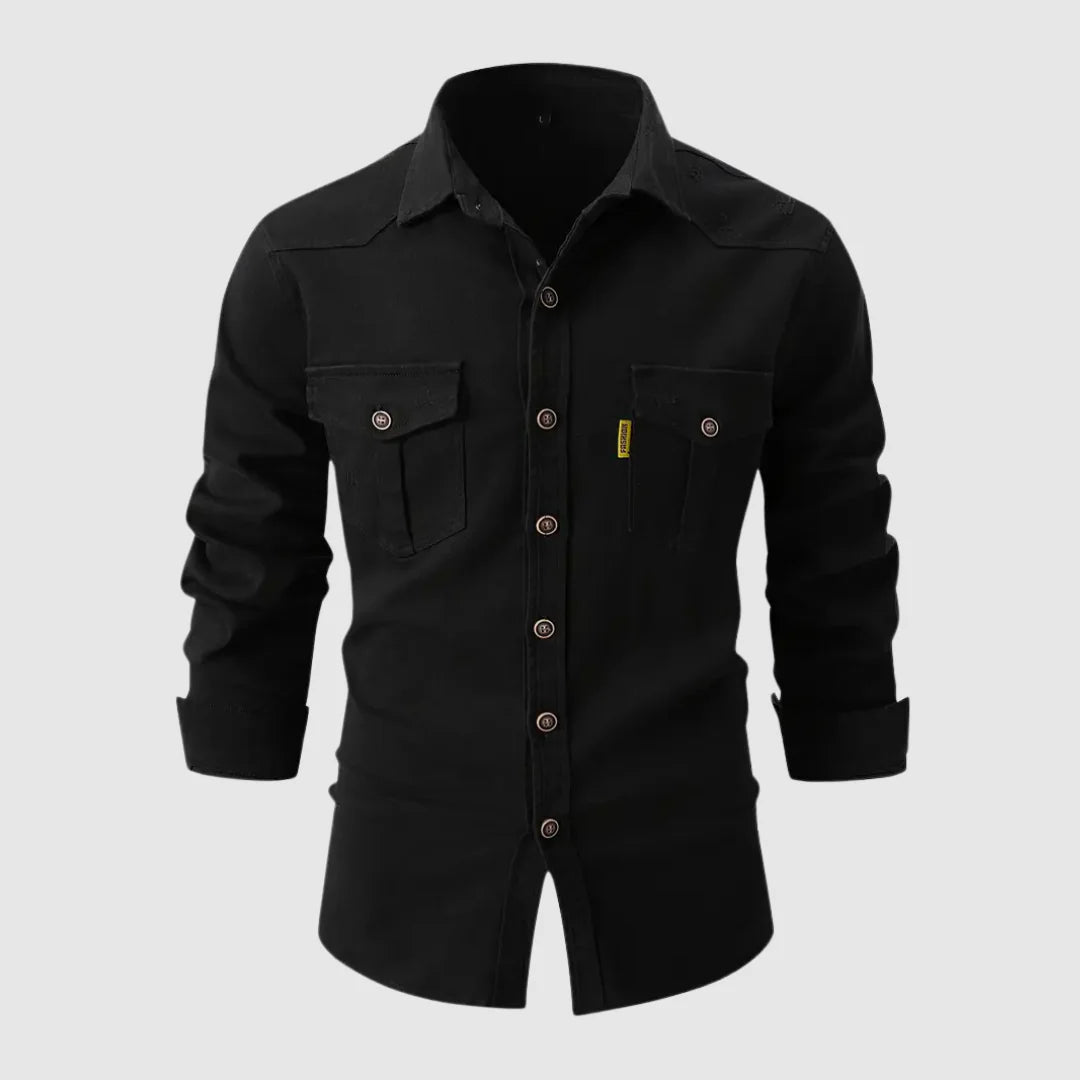 Lyndon Jas | Heren Denim Button-Down Jas