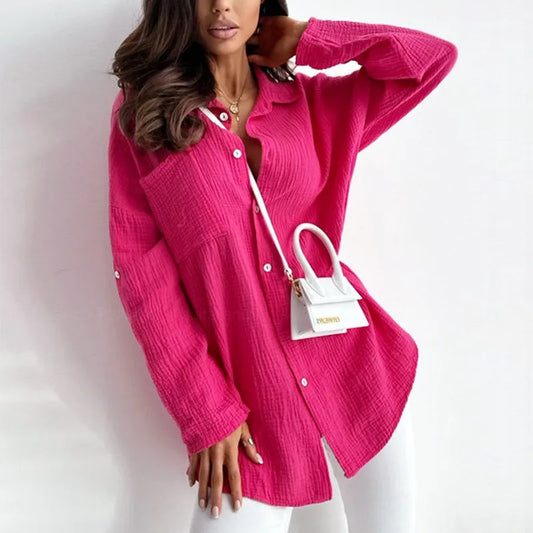 Umaya Blouse  | Dames Voorjaar Lichtgewicht Lange Mouwen Blouse