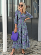 Dames Bohemian Maxi Jurk Bloemenprint