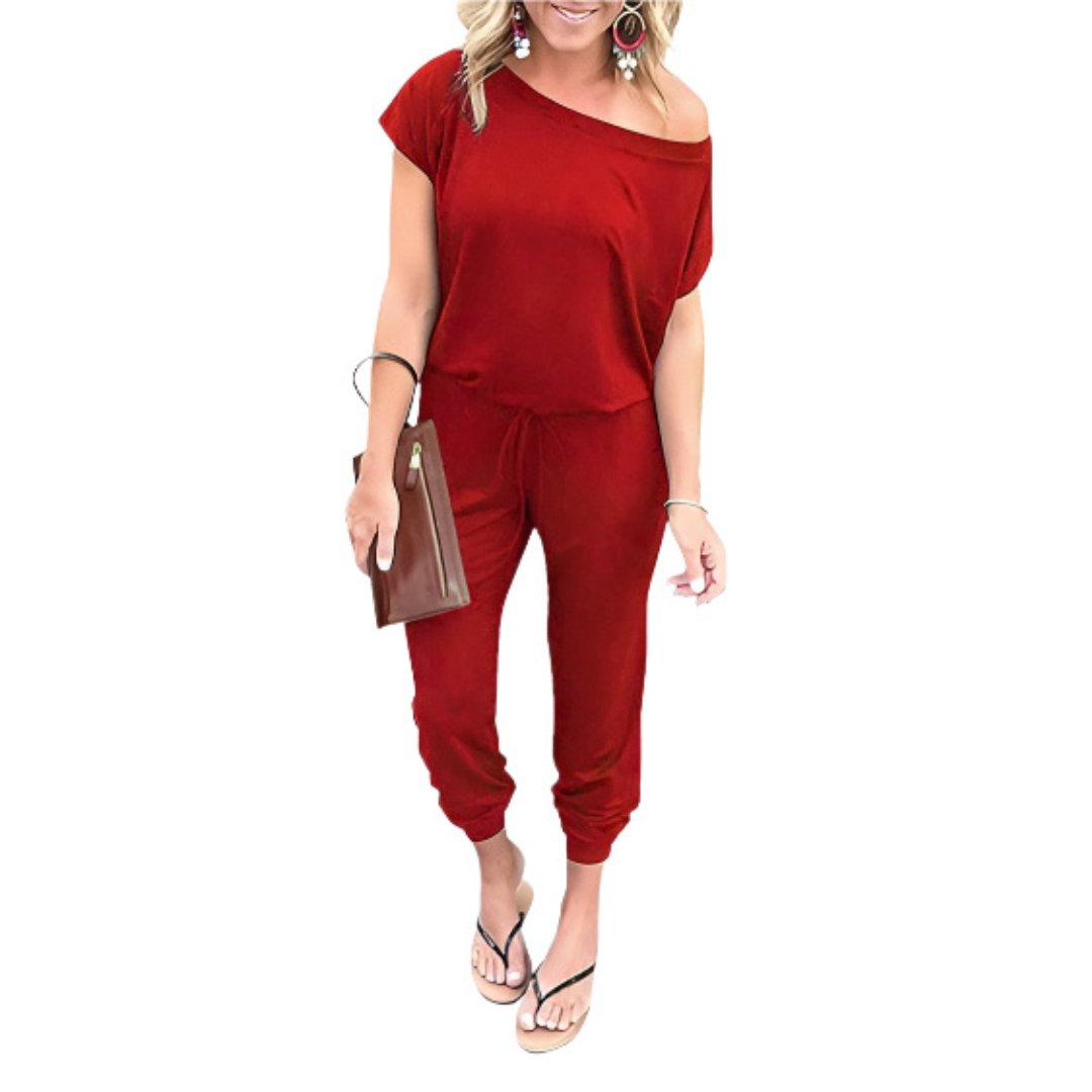 Dames Off Shoulder Zomer Jumpsuit