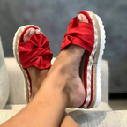 Dames Orthopedische Plateau Sandalen Met Strik