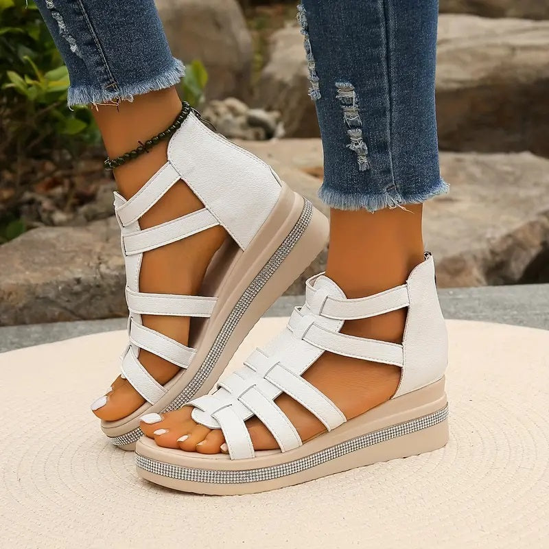 Dames Platform Sandalen met Meerdere Bandjes