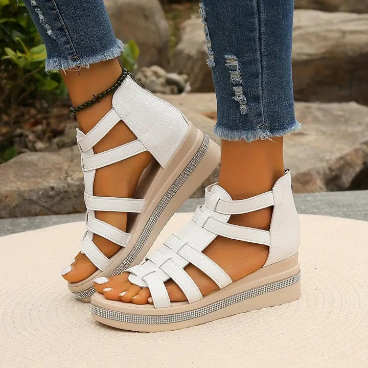 Dames Platform Sandalen met Meerdere Bandjes