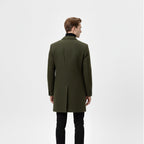 Heren Lange Winterjas Old Money Stijl