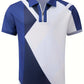 Aris Shirt | Regular Fit Kleurblok Golfshirt