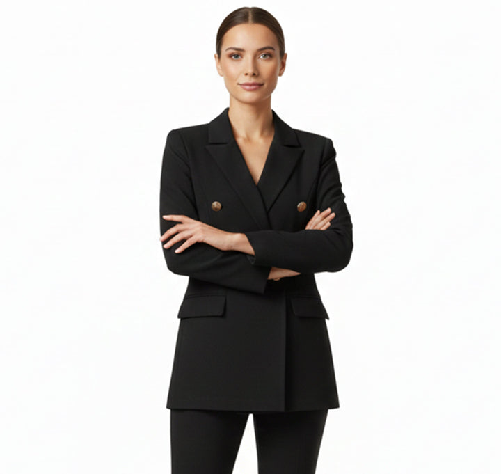 Dames Satijnen Blazer Vest Zakelijke Stijl