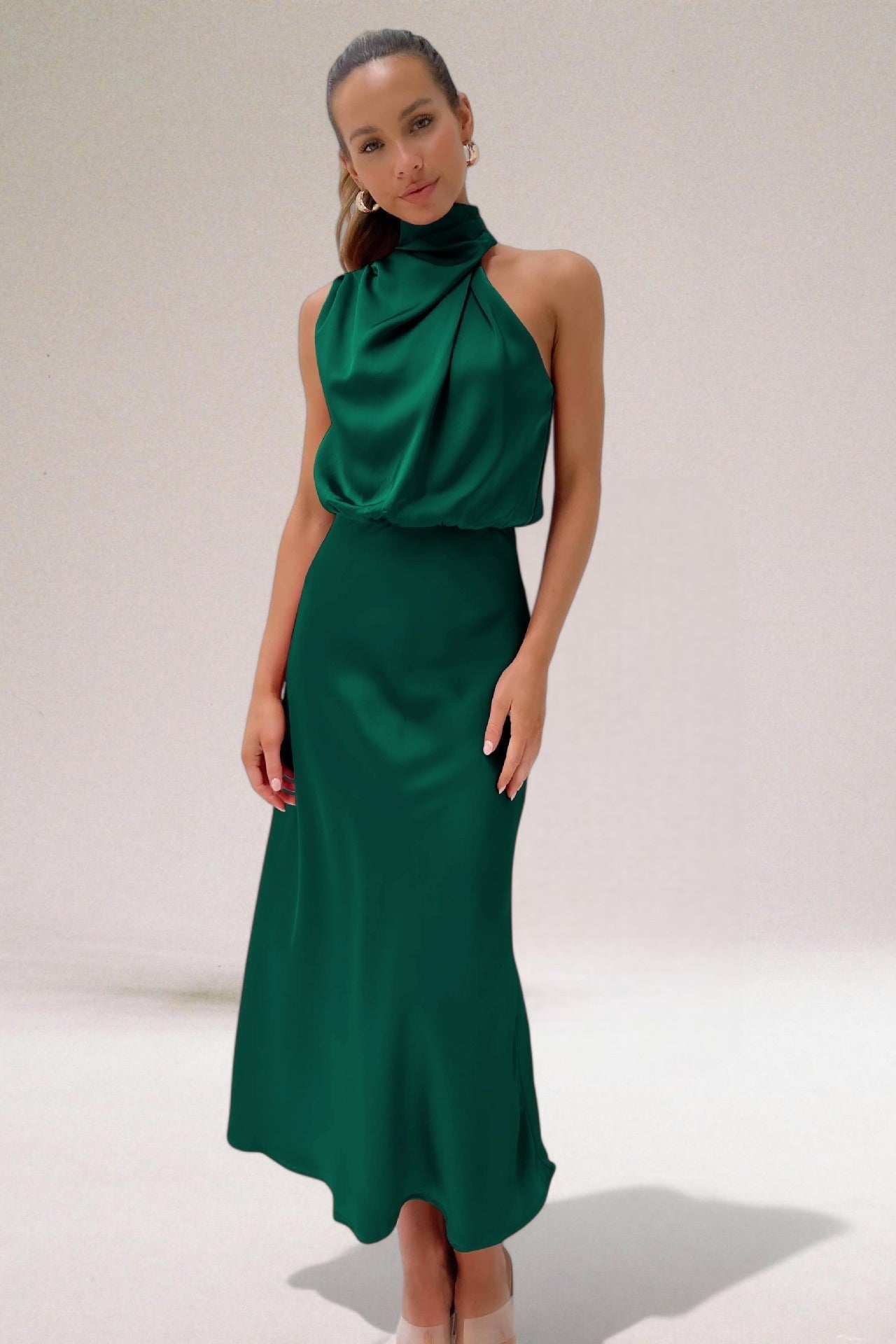 Dames Halter Jurk Maxi