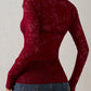 Petunia Top | Lange Mouw Top met V-Hals en Kant
