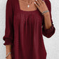 Sabrine Blouse | Katoenen Blouse met Vierkante Halslijn