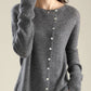 Winona Vest | Zacht Gebreid Vest met Knoopsluiting en Ronde Hals