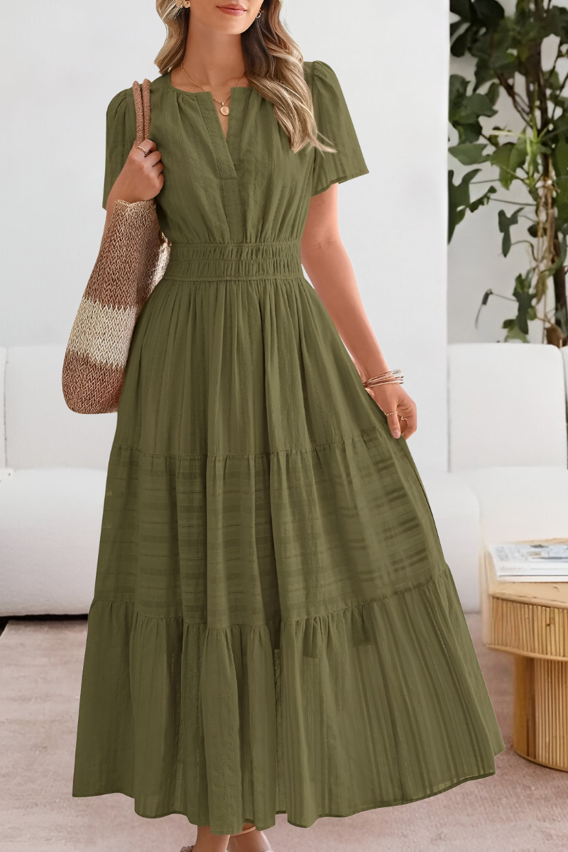 Dames Zomer Maxi Jurk Gelaagd