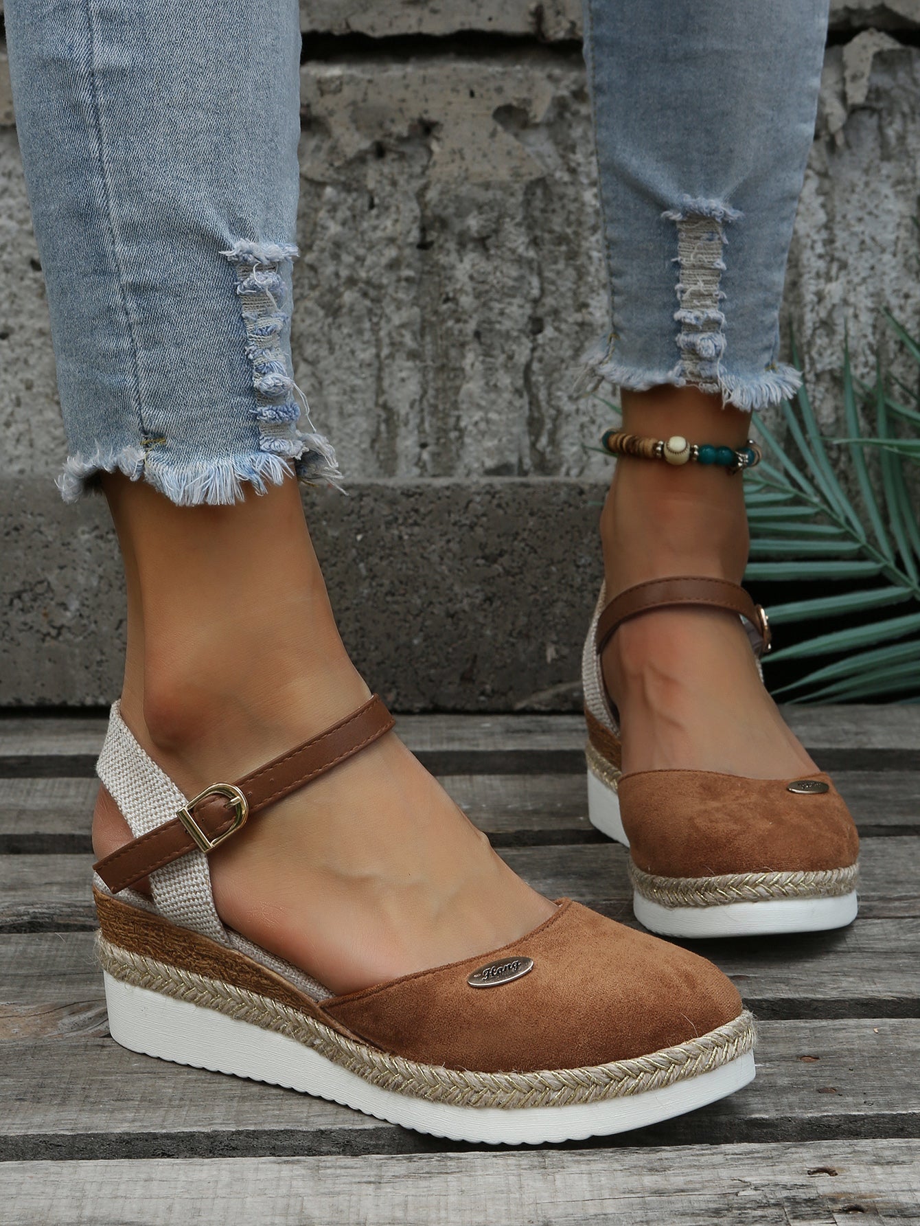 Dames Orthopedische Geweven Sandalen met Demping