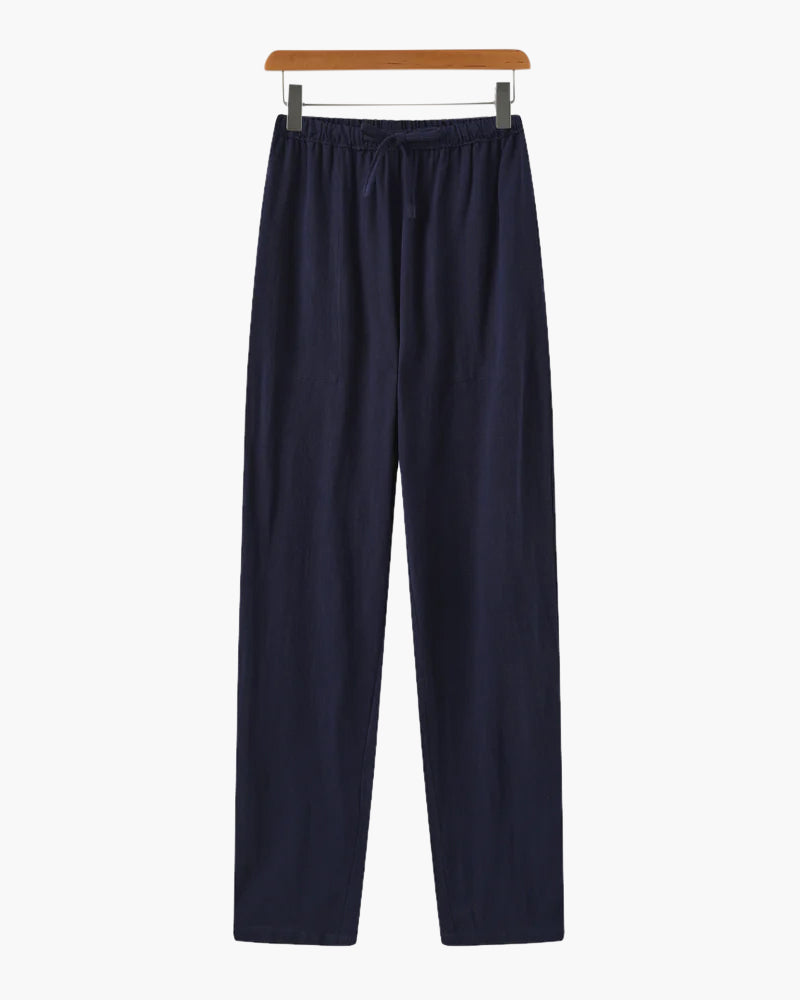 Heren Linnen Broek Lichtgewicht Relaxed Fit