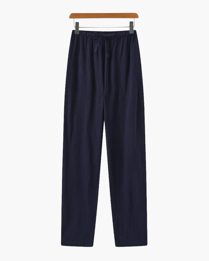 Heren Linnen Broek Lichtgewicht Relaxed Fit