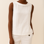 Dames Mouwloze Col Top