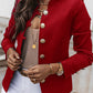 Willene Blazer | Dubbelgerijpte Blazer met Gouden Knopen
