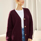 Ukiah Vest | Dames Herfst Oversized V-hals Vest met Knopen
