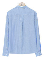 Heren Seersucker Gestreepte Zomershirt Montarello