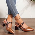 Dames Hak Sandalen Met Puntneus