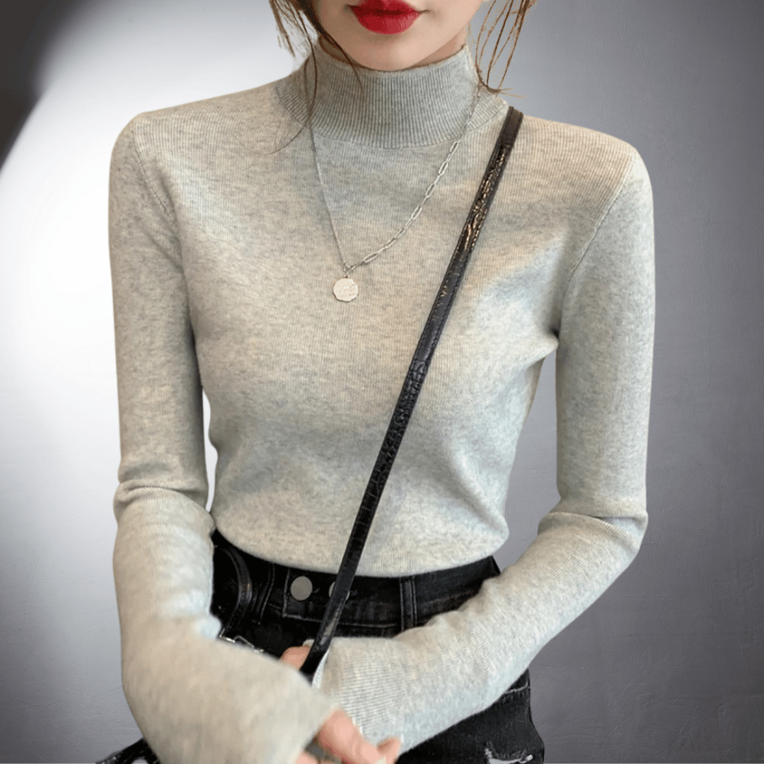 Ainsley Jumper | Winter Gebreide Slim Fit Jumper met Hoge Hals