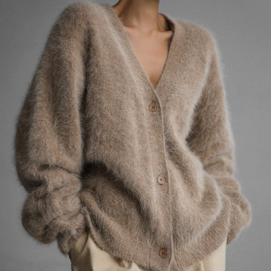 Wilhelmina Vest | Dames Winter Fluffy Gebreid Cashmere Vest