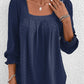Sabrine Blouse | Katoenen Blouse met Vierkante Halslijn