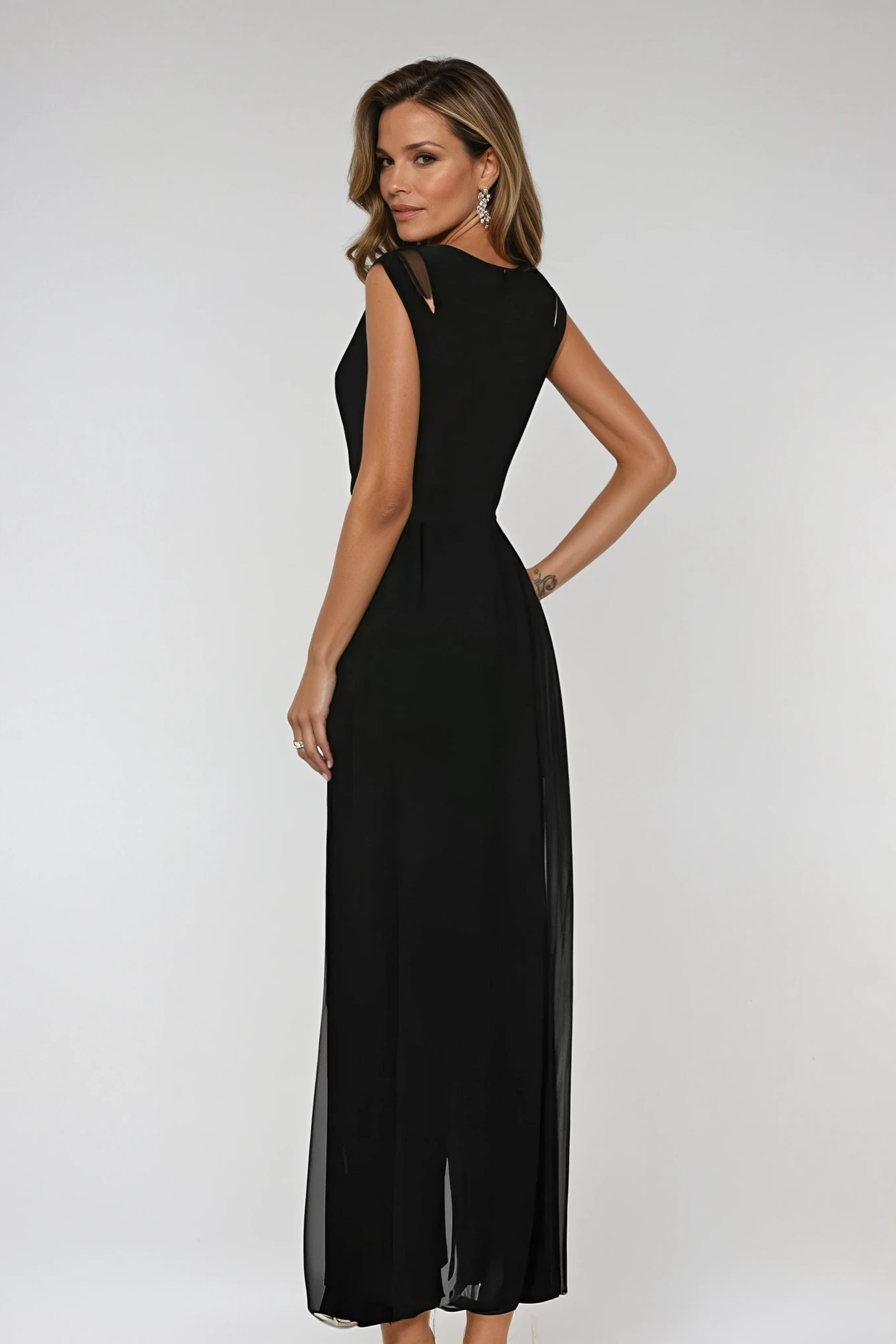 Dames Mouwloze Maxi Avondjurk Elegante Stijl