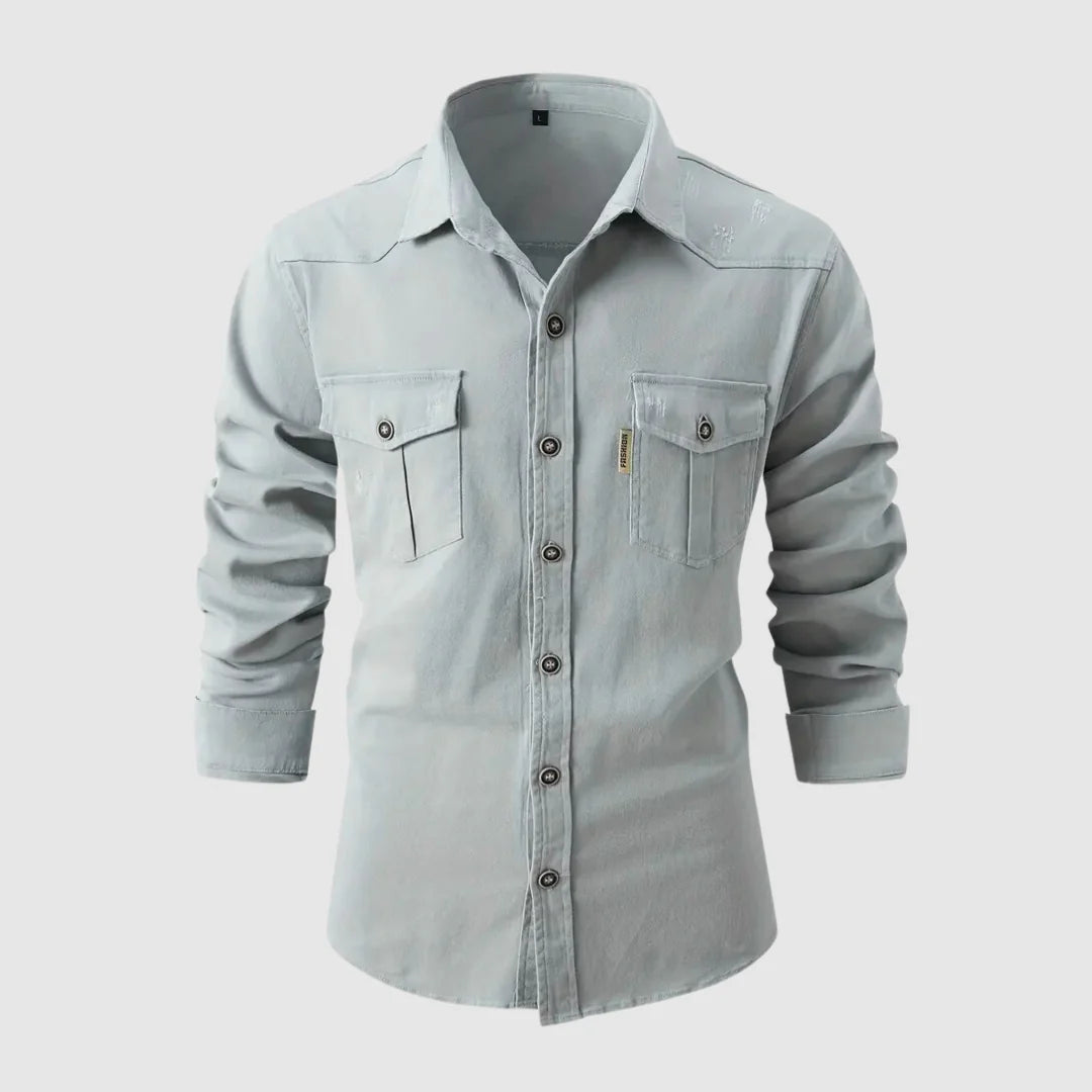 Lyndon Jas | Heren Denim Button-Down Jas