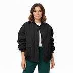Women's Bomber Jacket with Zipper