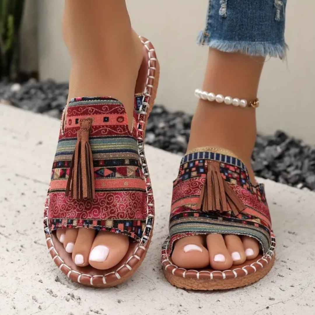 Women's Sandals | Open Toe Tassel Slide