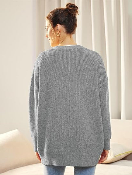 Ukiah Vest | Dames Herfst Oversized V-hals Vest met Knopen