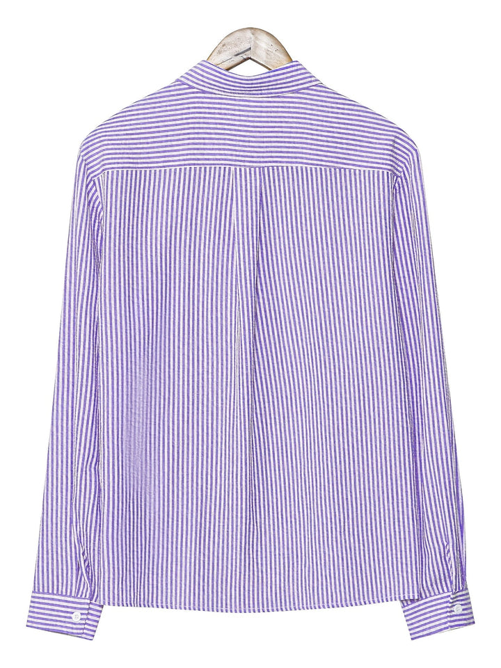 Heren Seersucker Gestreepte Zomershirt Montarello