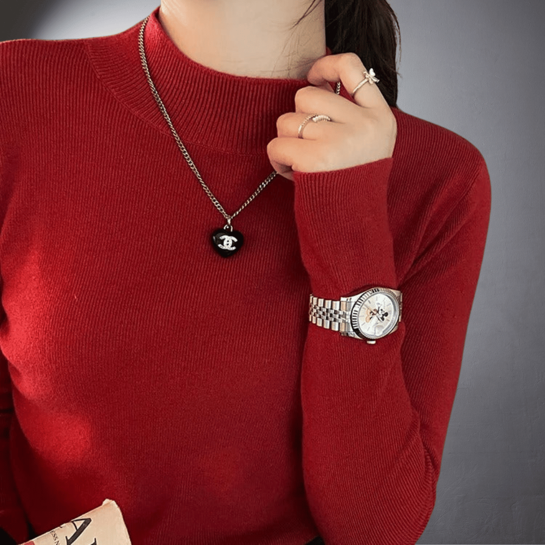 Ainsley Jumper | Winter Gebreide Slim Fit Jumper met Hoge Hals