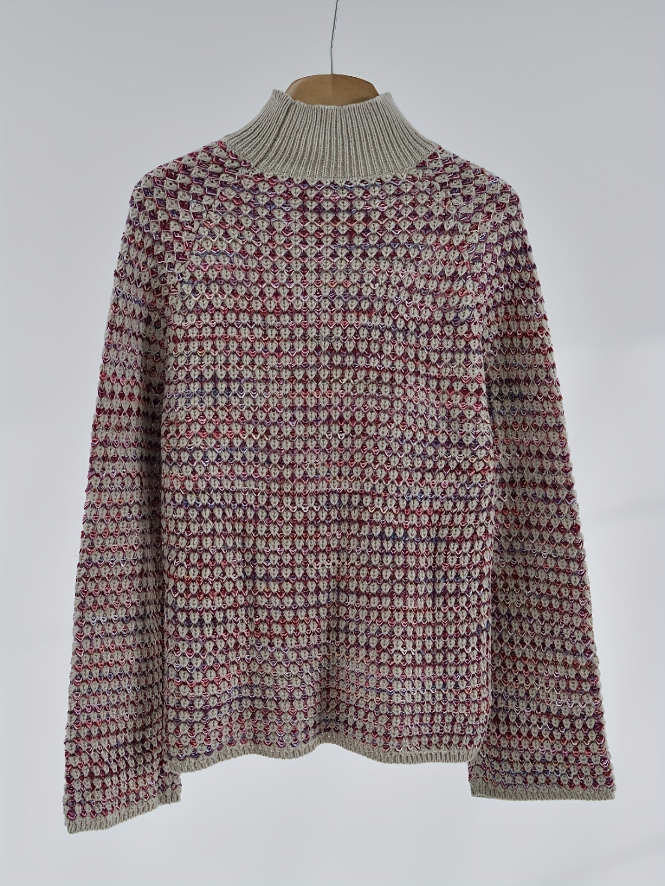 Carina Trui | Dames Herfst Gebreide Trui met Structuur