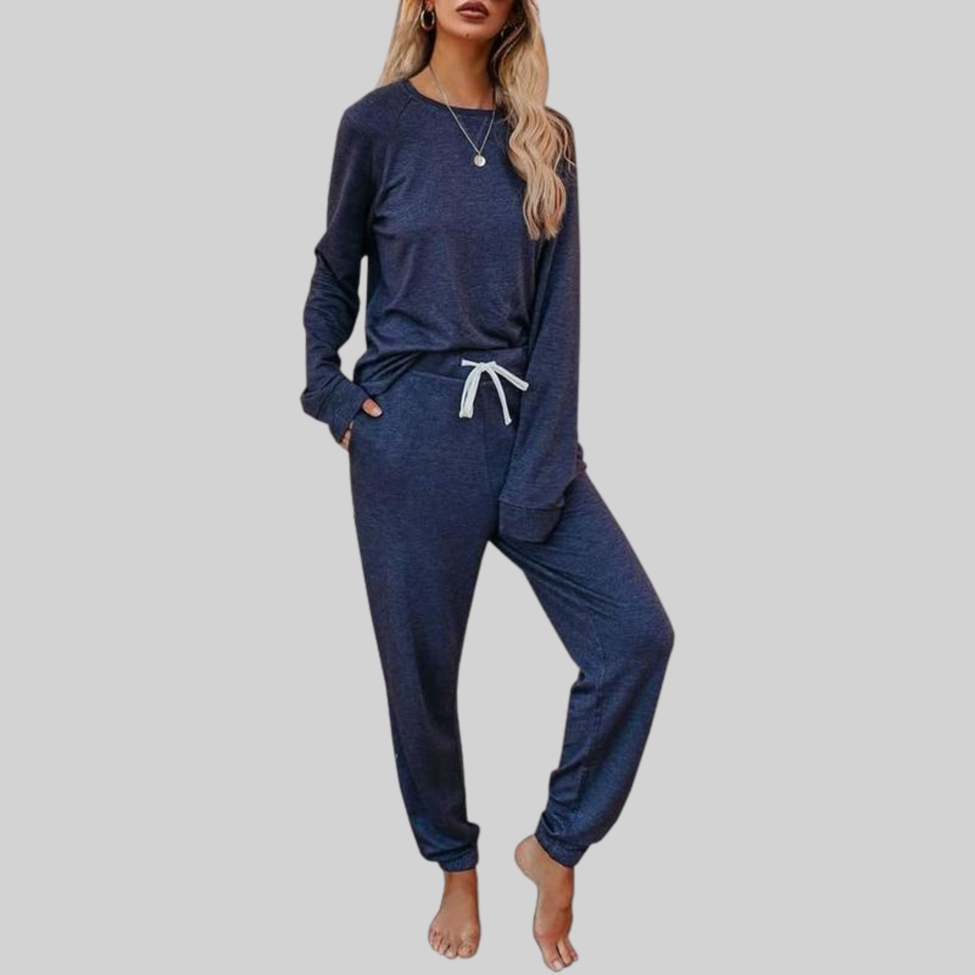 Dames Casual Lounge Set Lange Mouwen