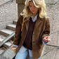 Benet Mantel | Oversized Suede Trench Coat