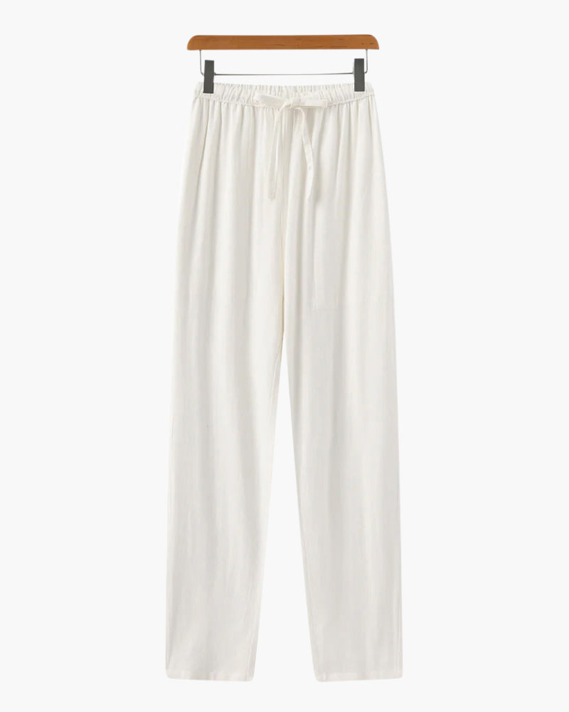 Heren Linnen Broek Lichtgewicht Relaxed Fit