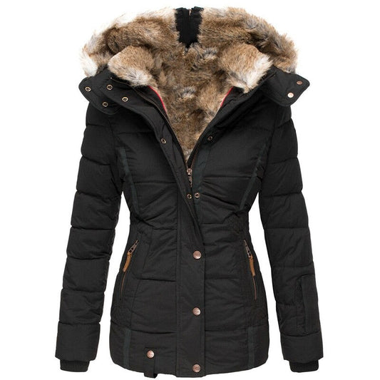 Orisia Coat | Dames winterjas met bontvoering
