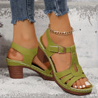 Dames Sandalen met Gesp en Verstelbare Bandjes