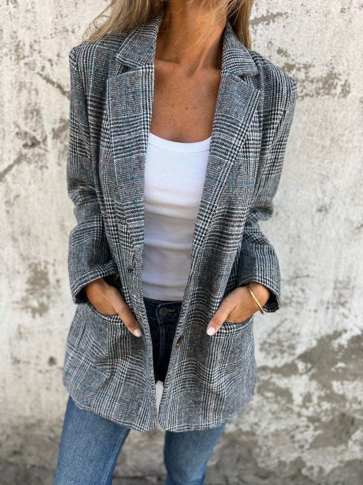 Yamaira Blazer | Herfst Geruite Casual Blazer