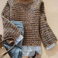 Carina Trui | Dames Herfst Gebreide Trui met Structuur