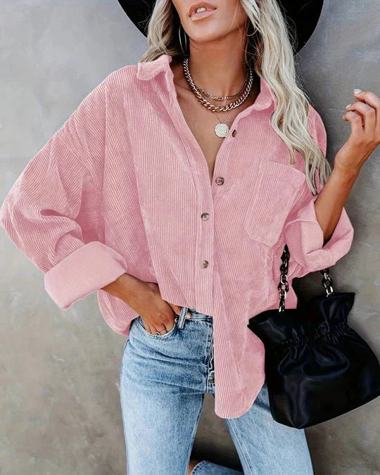 Maristela Top | Vintage Lange Mouw Top