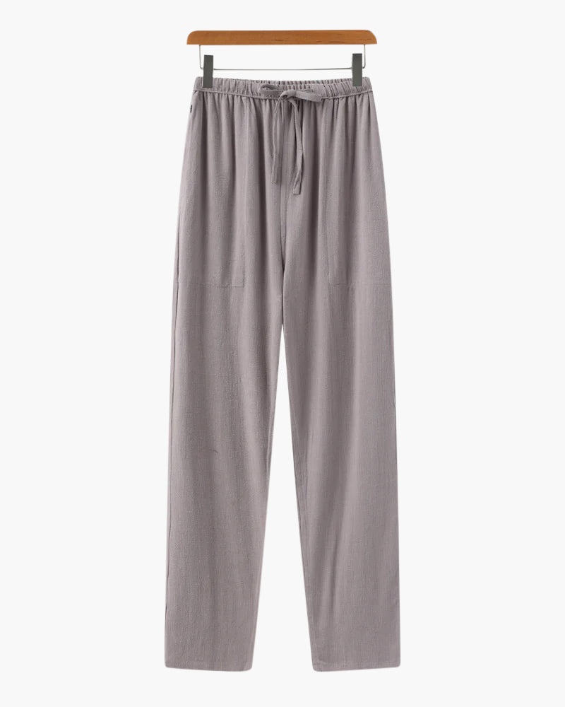 Heren Linnen Broek Lichtgewicht Relaxed Fit