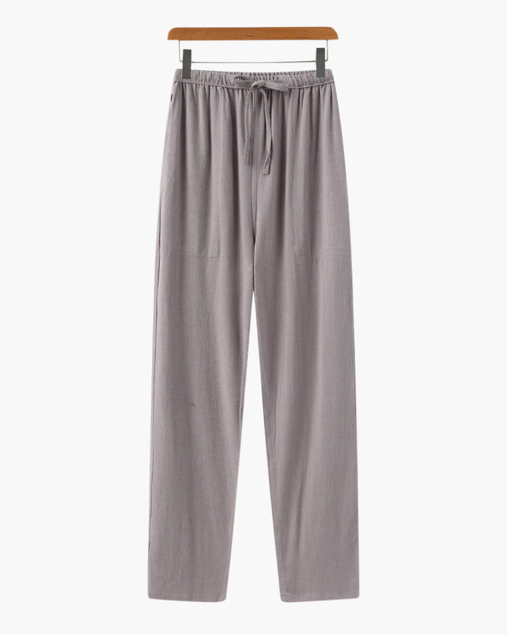Heren Linnen Broek Lichtgewicht Relaxed Fit